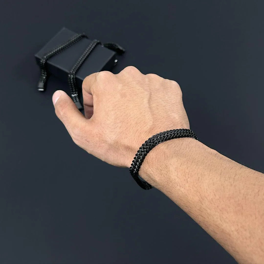 Onyx Stainless Steel Bracelet