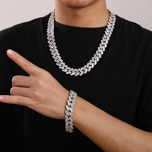Diamond Iced Bracelet & Necklace