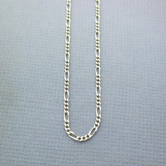 Silver Figaro Neck Chain For Men "3 mm"